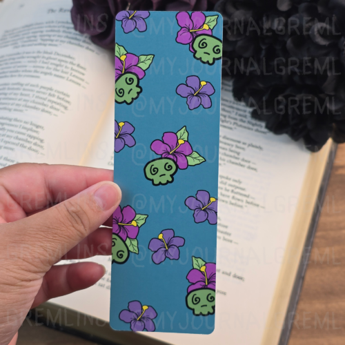 Skulls & Flowers Bookmark