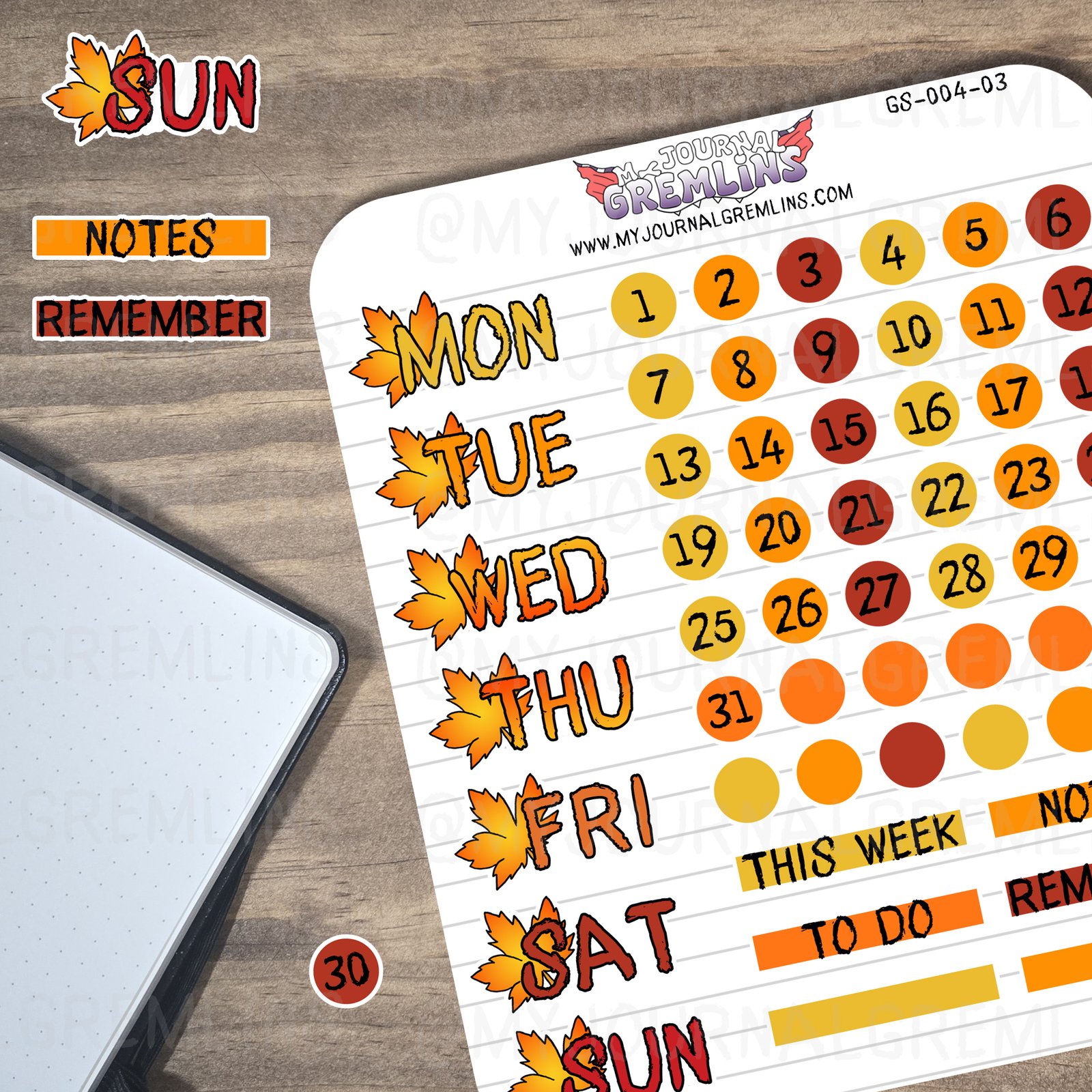 Autumn Days & Numbers