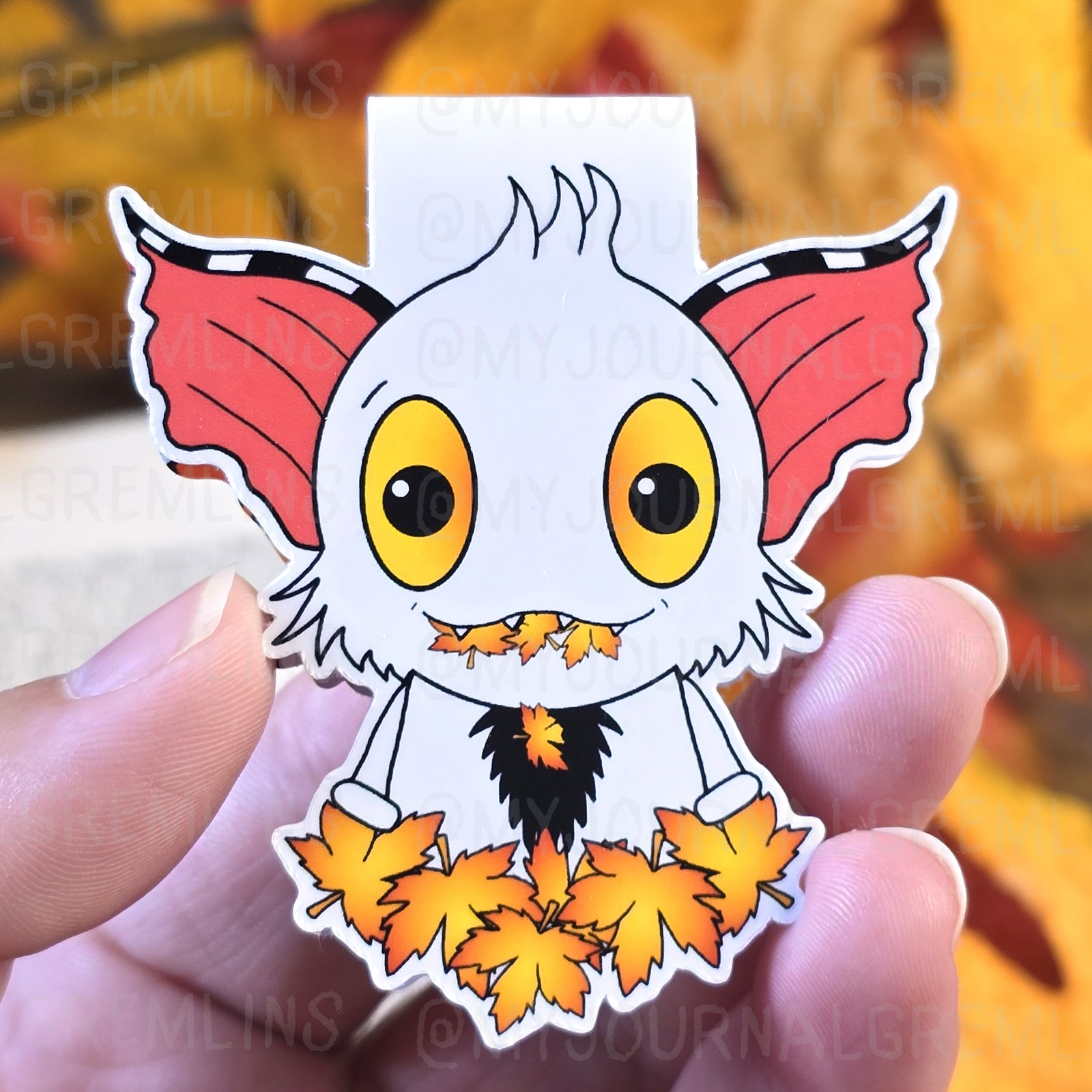 Wolfie Autumnly Gremlins Magnetic Bookmark - Image 2