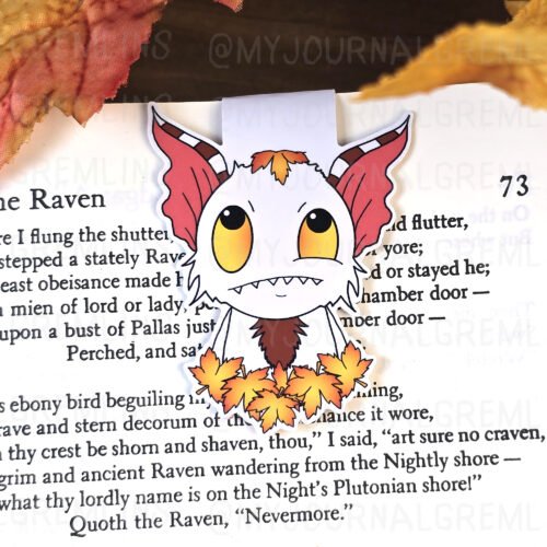 Whisper Autumnly Gremlins Magnetic Bookmark